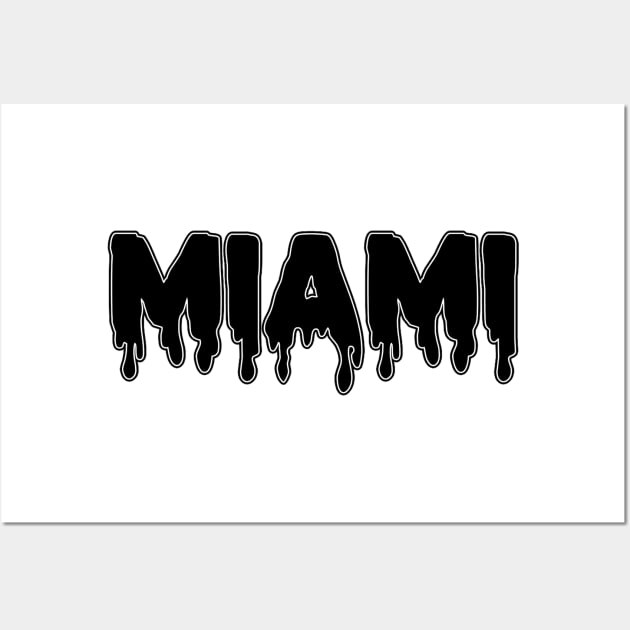 Miami Drippy Wall Art by lolosenese